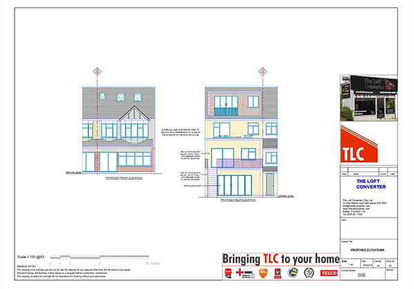 Loft Planning Drawing, North London, Chingford