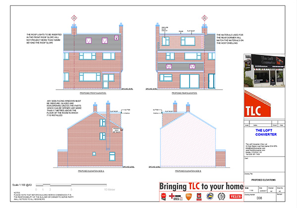 Dormer Loft Planning Drawing, Essex, Epping