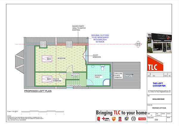 Structural calculations and building regulations for loft conversion and house extension at Barnet, North London